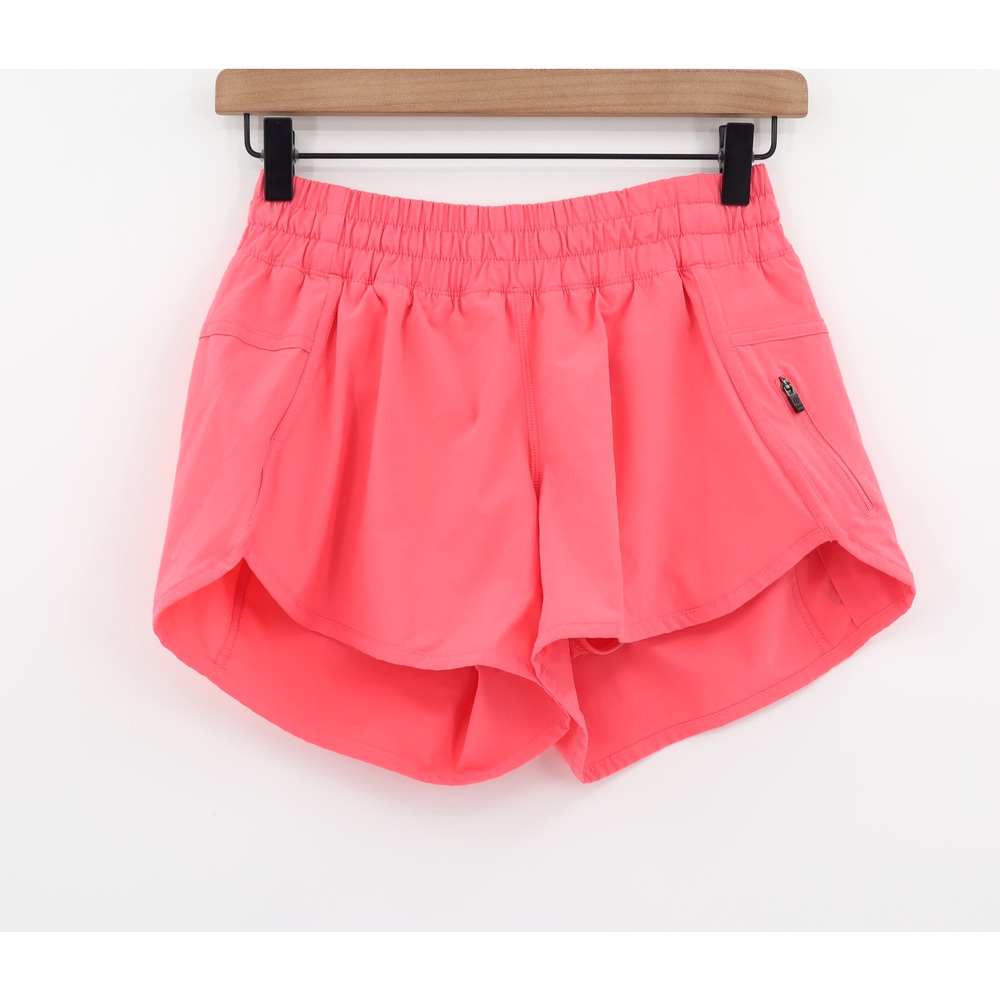 Lululemon Women's Run Track Attack Short Pink Peony Sz 6